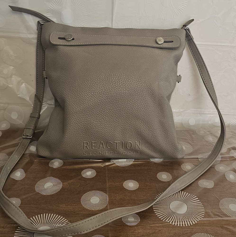 Kenneth Cole Reaction Taupe Crossbody Bag